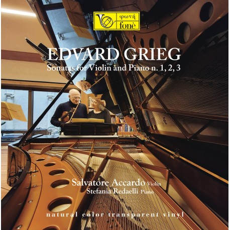 葛利格「給小提琴及鋼琴演奏而作的第一、第二及第三奏鳴曲」日版透明膠LP